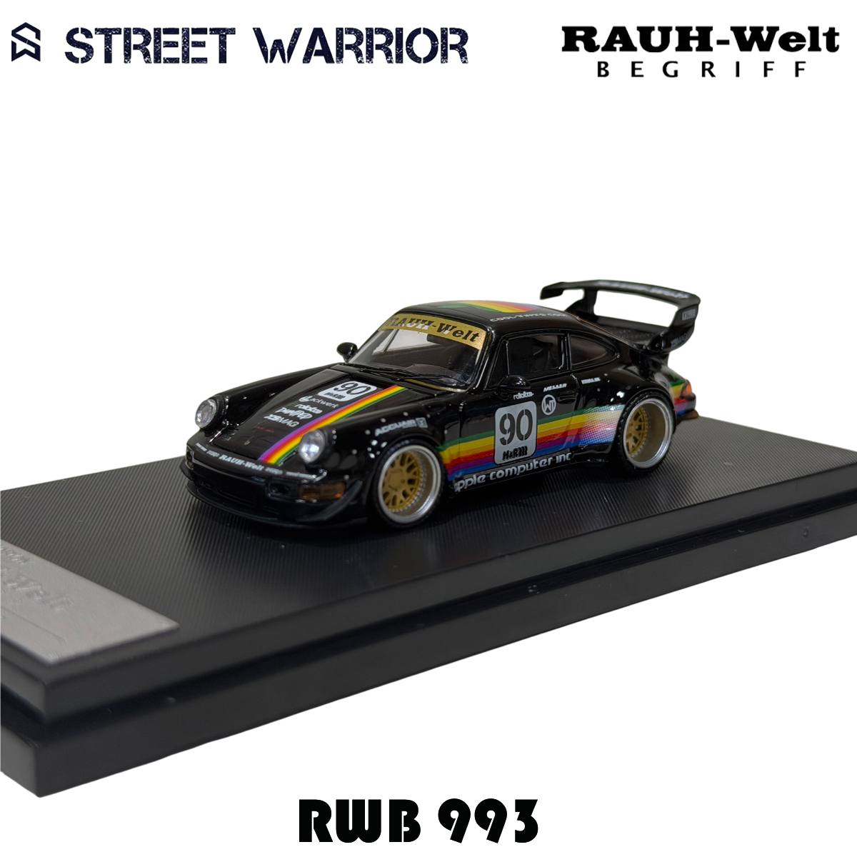 SW Em Estoque 1:64 RWB 993 Bla - Die Cast Car 1 64 avaliação e preço